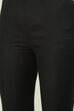 Black Printed Cotton Straight Kurta Slim Pant Suit Set