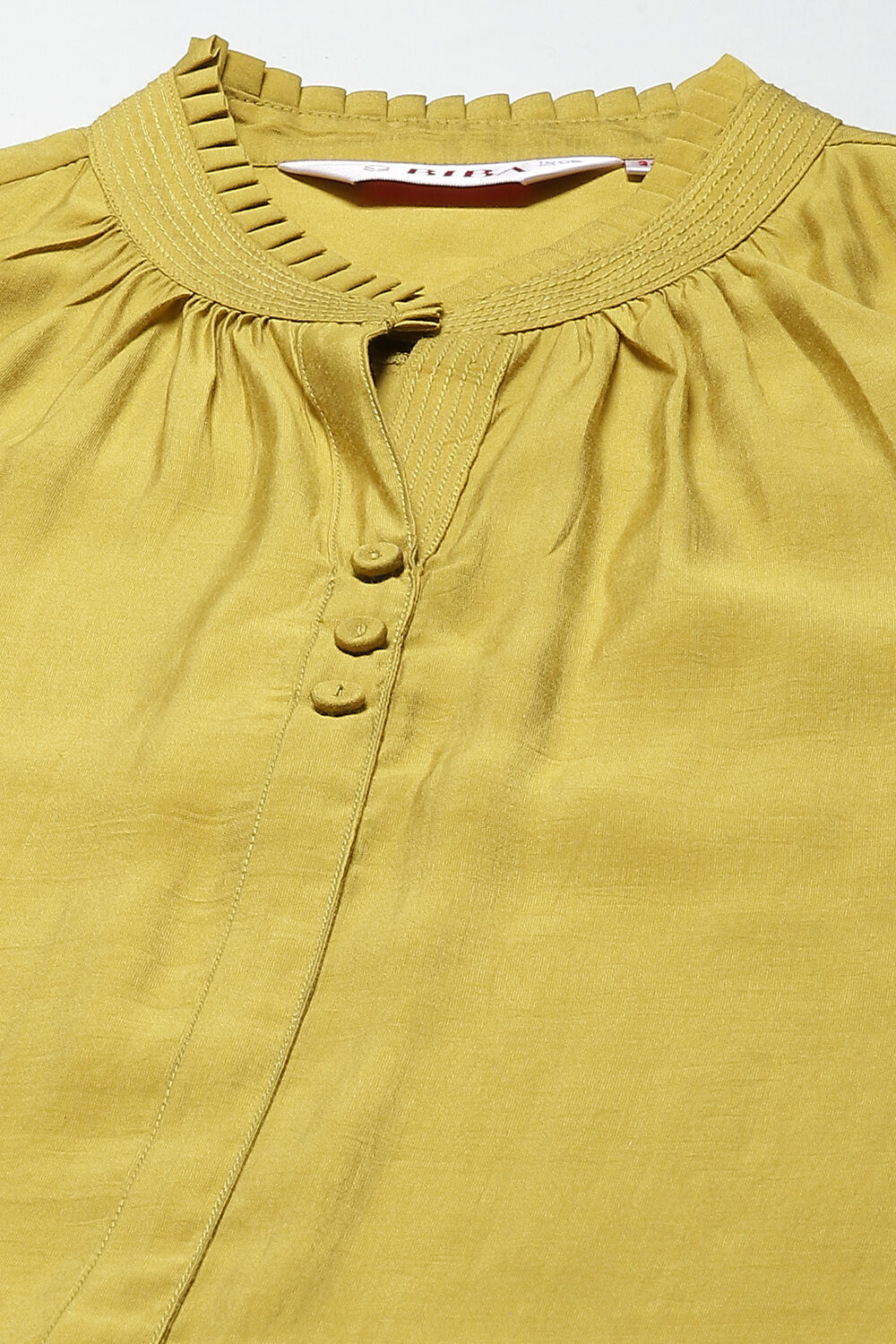Mustard Poly Viscose Straight 2 Piece Set image number 1