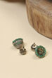 Green Brass Jhumka image number 2