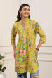 Green Cotton Printed Straight Kurti image number 5