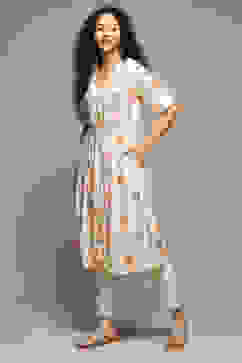 Organic Rayon Front Open Printed Kurta image number 2