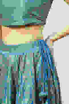 Turquoise Art Silk Straight Kurta Lehenga Suit Set image number 6