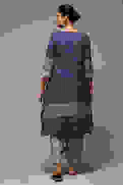 Indigo Cotton Flared Yarndyed 2 Piece Set image number 4