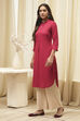 Navy Rayon Straight Kurta Palazzo Suit Set image number 1