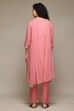 Light Pink Rayon Straight Kurta Pants Suit Set image number 4