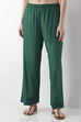 Blue Viscose Rayon Straight Palazzos image number 4