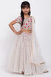 White Floral Lehenga Set image number 4