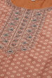 Rust Chanderi Blend Woven Unstitched Suit Set image number 2