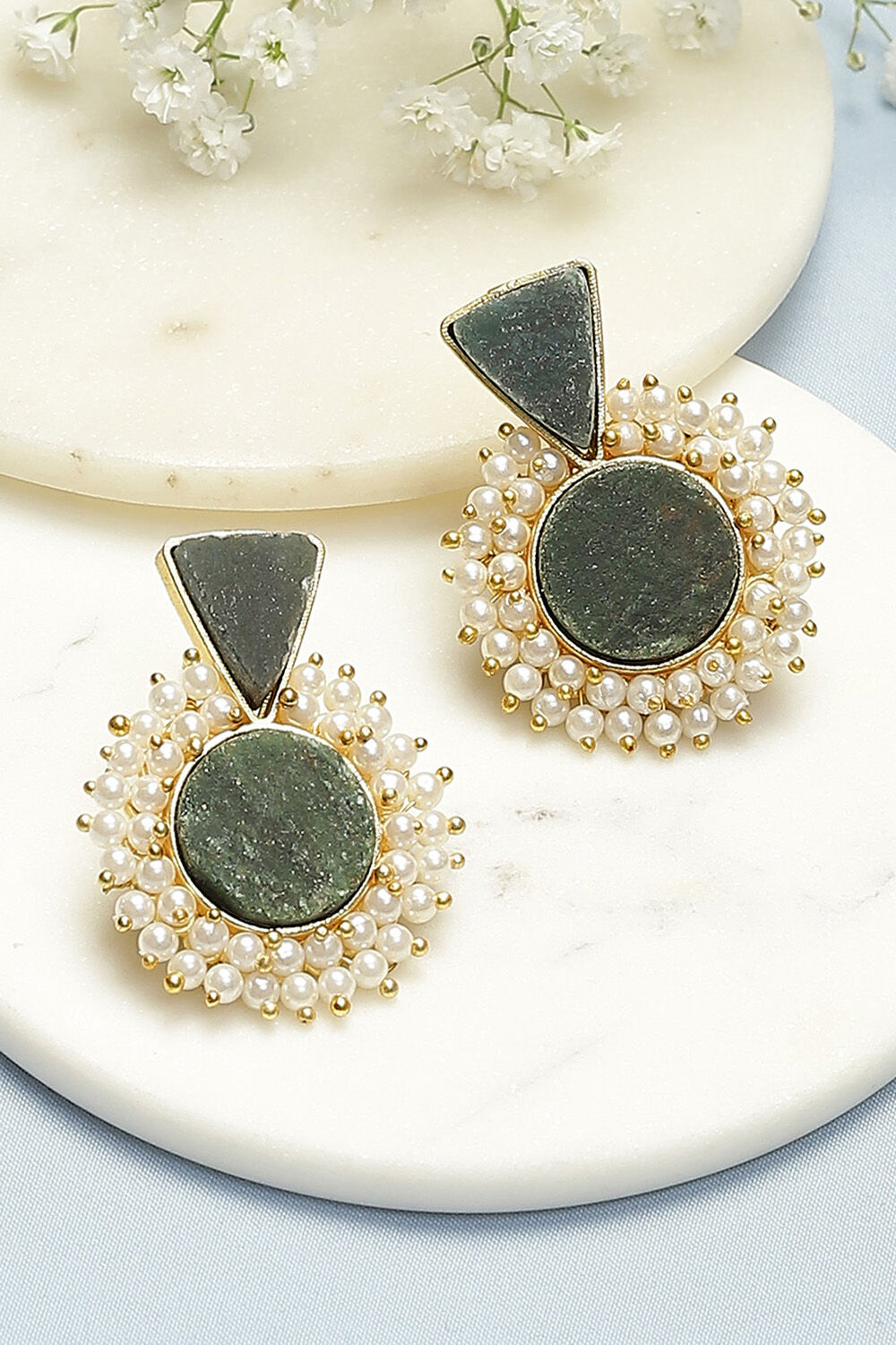 Dark Green Earrings
