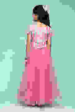 Pink Polyester Short Kurta Printed Suit Set image number 4