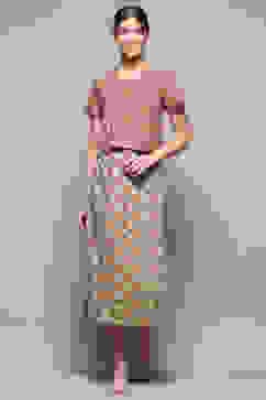 Sage Green Cotton Blend Printed Nightdress image number 5