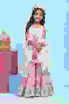 Pink Cotton Printed Straight Suit Set image number 6