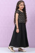 Black Art Silk Straight Lehenga Set image number 5