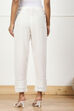 Off White Cotton Regular Pants image number 4