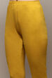 Lime Yellow Silk Layered Kurta Churidar Suit Set