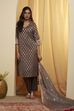 Grey Polyester Straight Suit Set image number 0