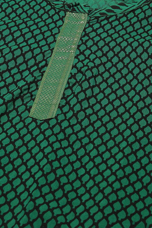 Green Cotton Handloom Unstitched Suit Set image number 2