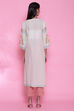 Cream Cotton Straight Kurta image number 4