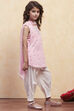 Pink Cotton Straight Suit Set image number 5