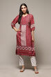 Green Viscose A-Line Printed Kurta image number 0