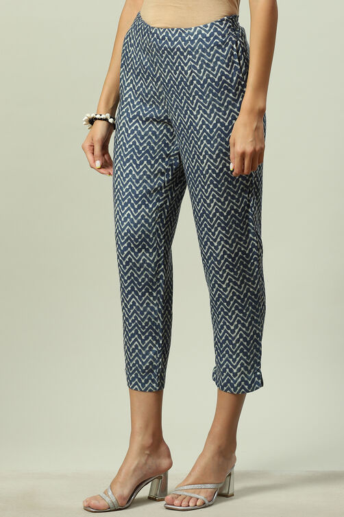 Indigo LIVA Slim Pants image number 0