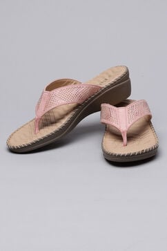 Pink Synthetic Suede Sandals image number 0
