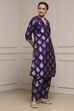Fuchsia Pink Art Silk Printed Straight Co-ord Set image number 5