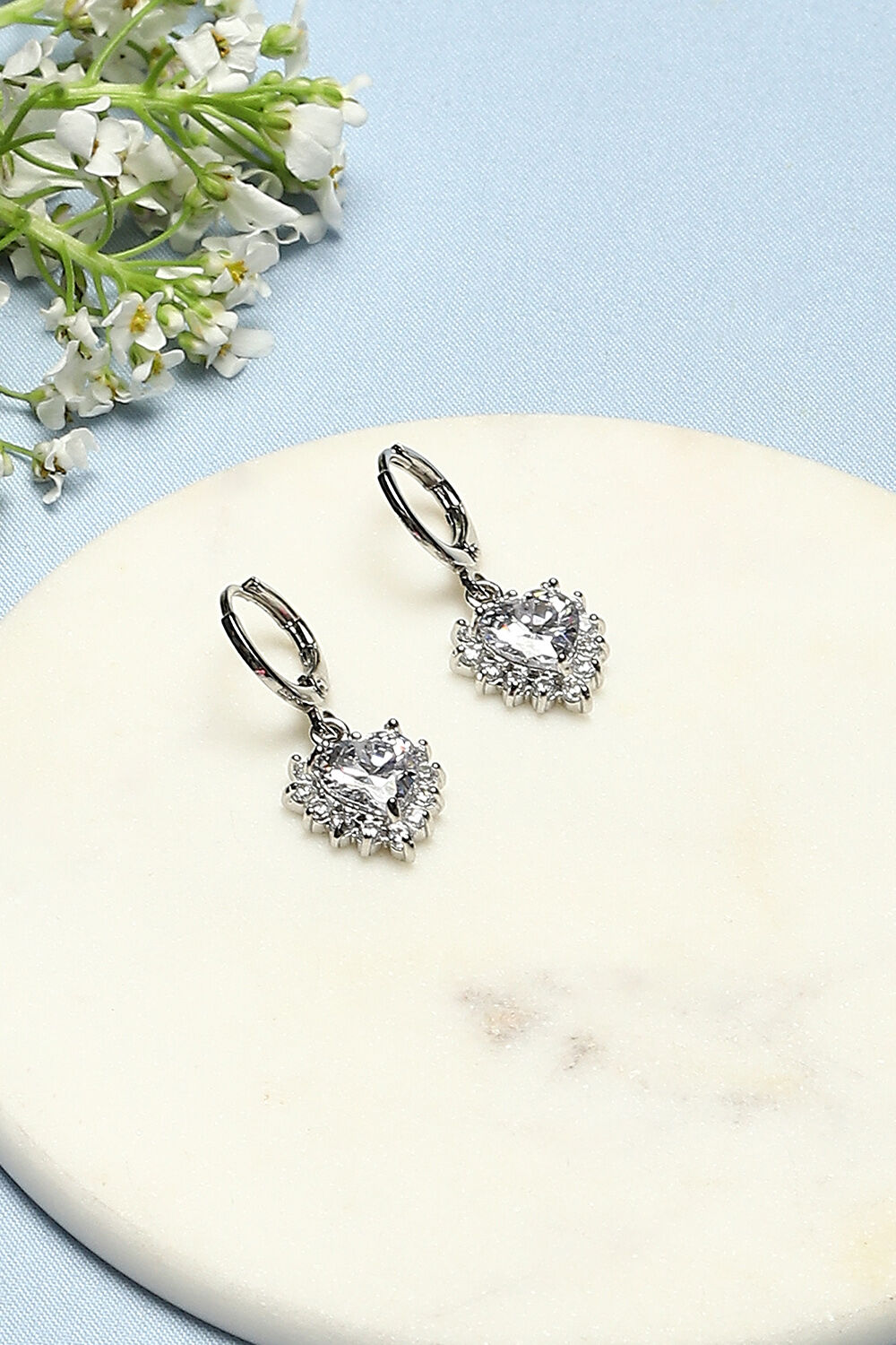 White Brass Earrings image number 0