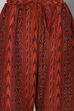 Terracotta Red Art Silk Straight Kurta Palazzo Suit Set image number 3