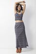 Navy Blue Cotton Printed Skirt image number 0