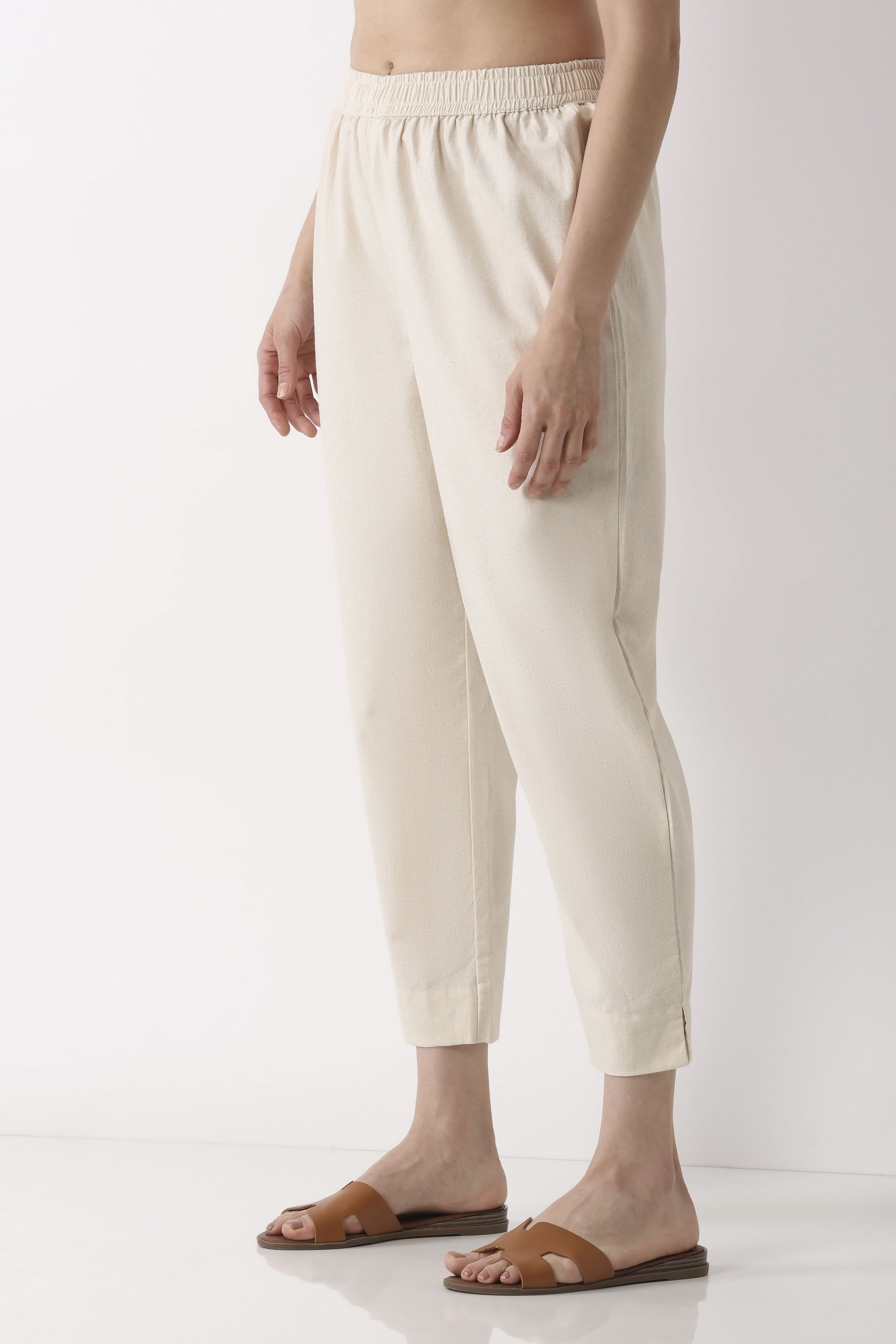 Natural Cotton Slim Pants image number 2
