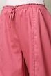Lime Green Art Silk Straight Kurta Flared Palazzo Suit Set image number 3