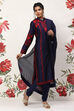 Rohit Bal Indigo Cotton Blend Straight Kurta Suit Set image number 6
