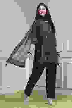 Brown Printed Straight Suit Set image number 5