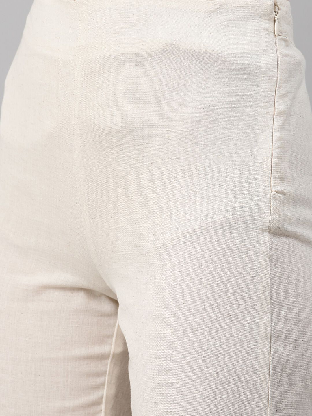 Green Cotton Blend Straight Kurta Slim Pant Suit Set image number 2