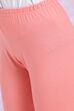 Peach Cotton Double Layered Kurta Churidar Suit Set image number 7
