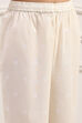 Off-White Cotton Embroidered Straight Suit Set image number 2