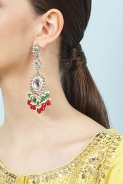 Red Green Alloy Earrings image number 1