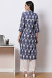 Blue & White Cotton woven 2 Piece Set image number 4