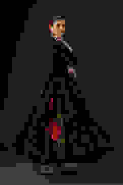 Rohit Bal Black Cotton Silk Anarkali Printed Suit Set image number 7