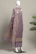 Light Green Cotton Printed Embroidered Unstitched Suit Set image number 4