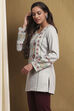 Grey Printed Winter wear Straight Short Kurta image number 2