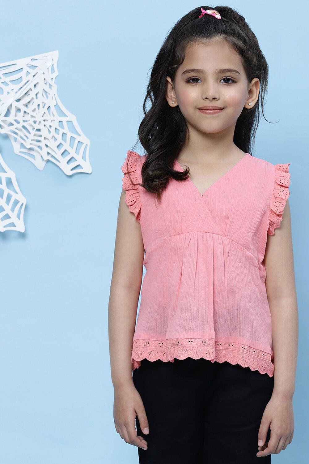 Pink Cotton A-Line Top image number 0