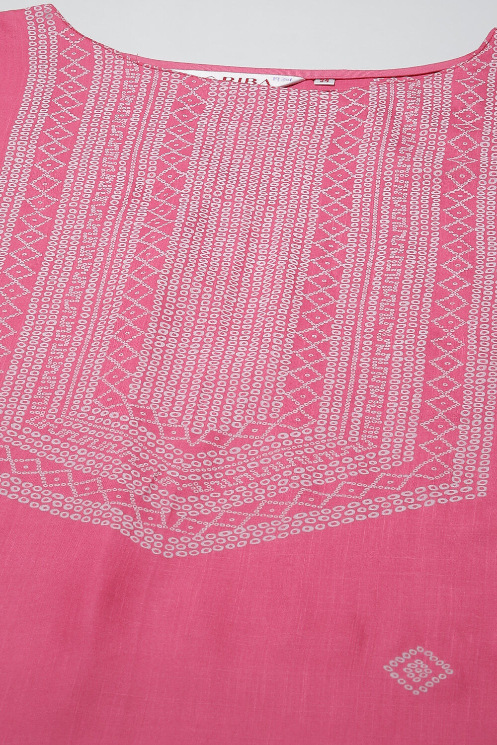 Pink Printed Short Kurta image number 5