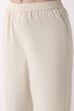 Light Beige Cotton Narrow Pants image number 1