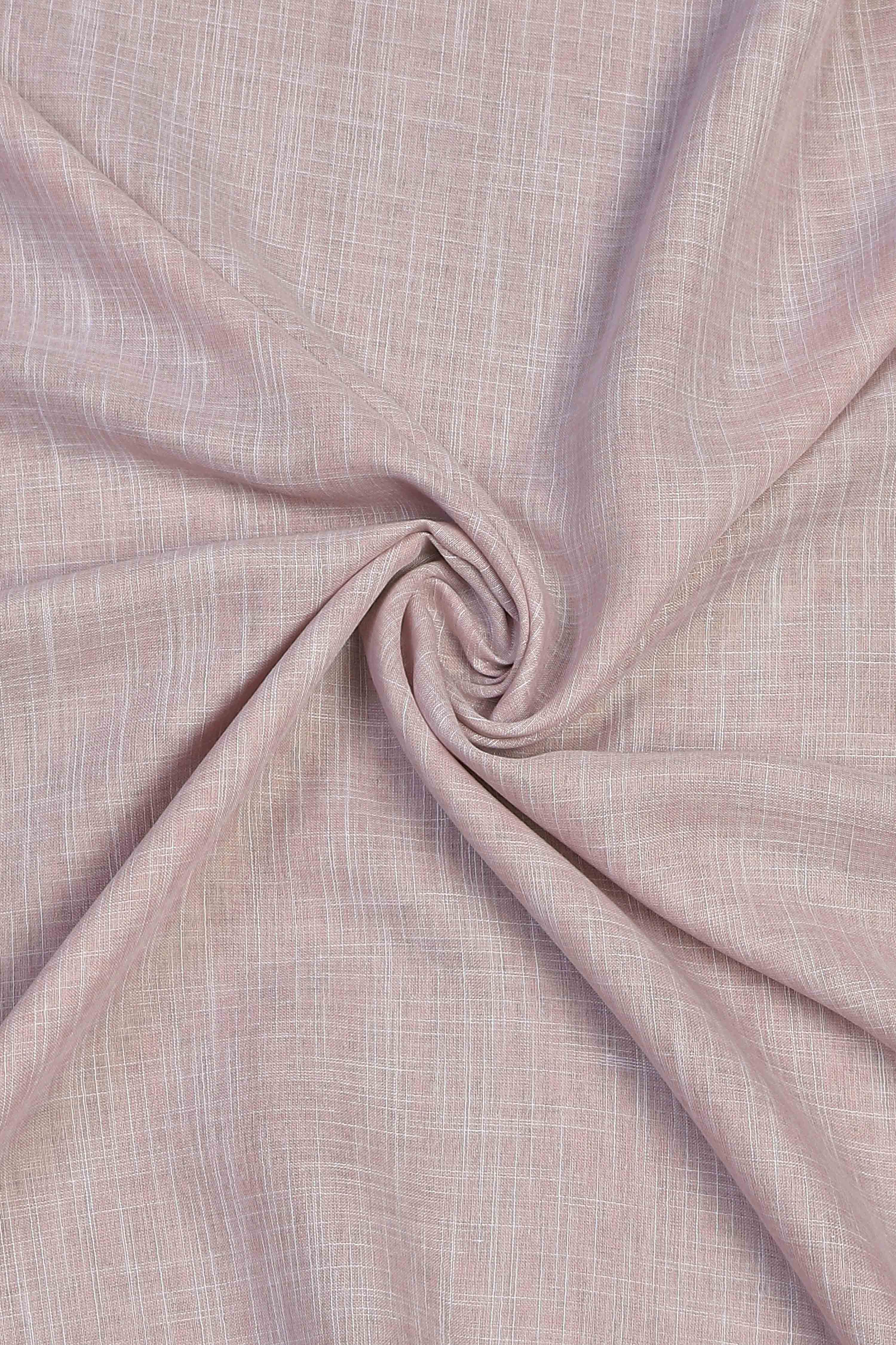 Pink Linen Unstitched Suit Set image number 2