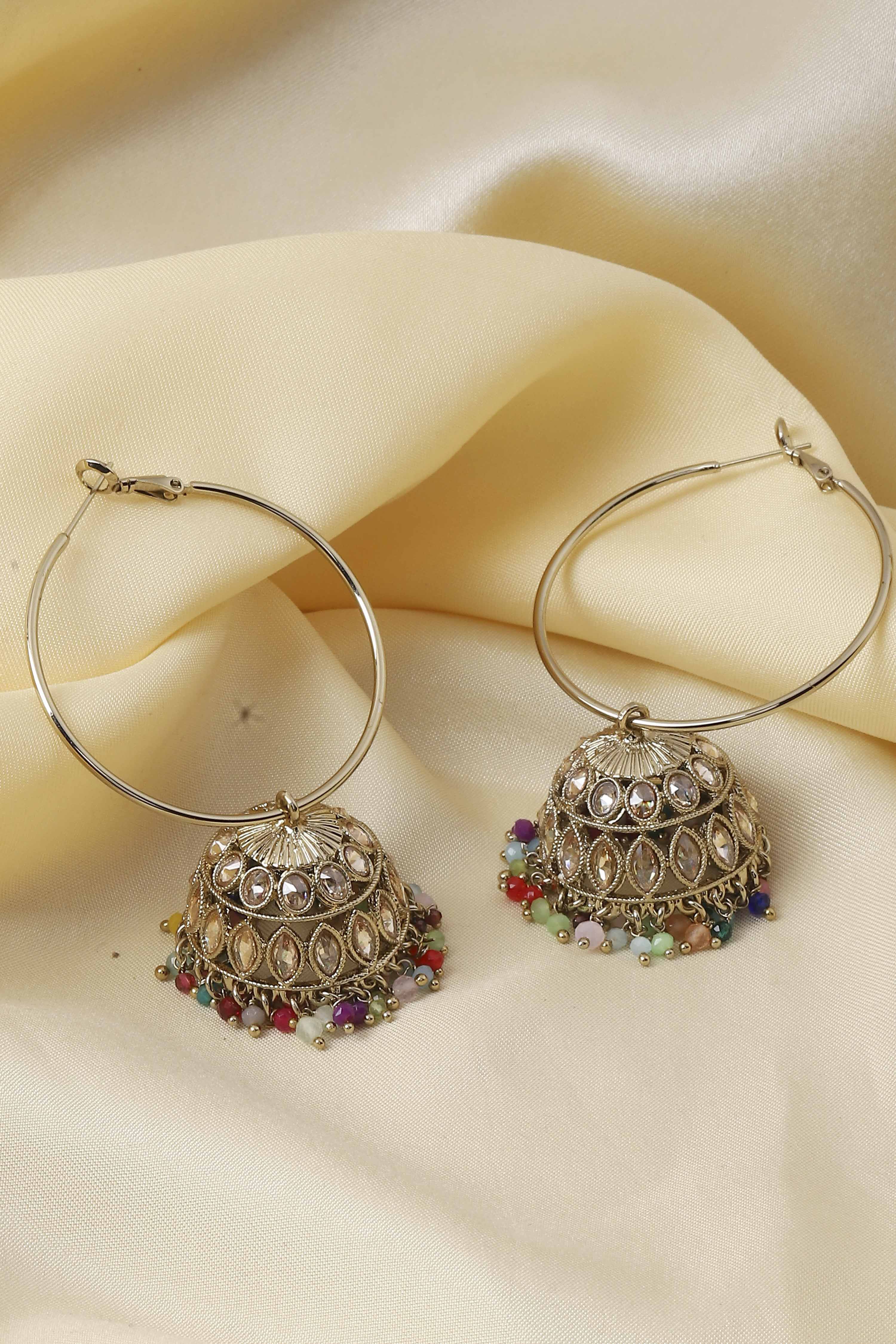 Multicolor Brass Jhumka image number 0