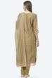 Light Green Cotton Blend Hand Embroidered Unstitched Suit Set image number 4