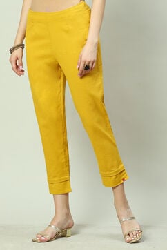 Ochre Cotton Flax Slim Pants image number 2