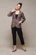 Grey Poly Viscose Straight Printed Jacket image number 0